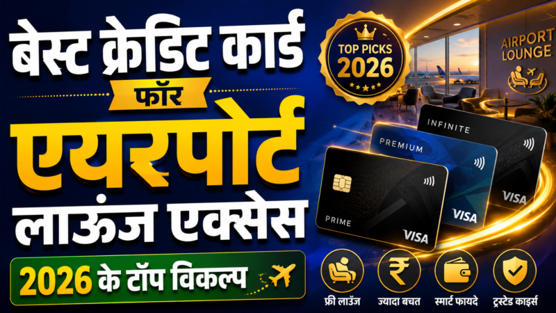 2026 में ये 5 कार्ड देंगे फ्री एयरपॉर्ट लॉउंज एक्सेस! पहले महीने ही आवेदन करें, अब ट्रैवल होगा लक्ज़री