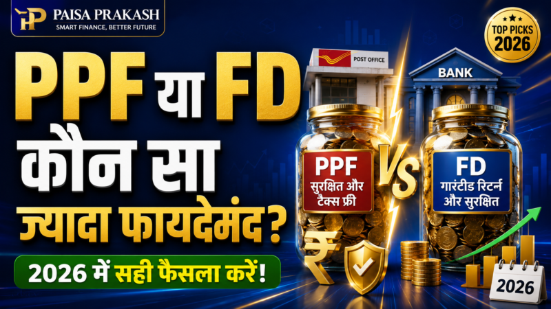 PPF vs FD – कौन सा बेहतर है? (2026 में PPF और Fixed Deposit की पूरी तुलना)