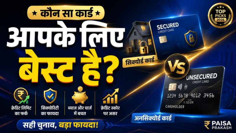 सेक्युर्ड क्रेडिट कार्ड vs अनसेक्युर्ड क्रेडिट कार्ड: कौन बेहतर है? (2026)